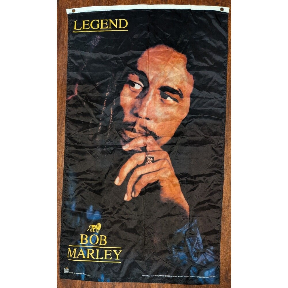 Bob Marley Legend Flag Tapestry 60x35 Banner Lion of Judah Fifty-Six Hope Road